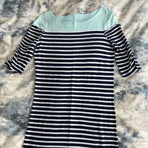 Lilly Pulitzer Striped Boatneck Cotton Dress, Size Small